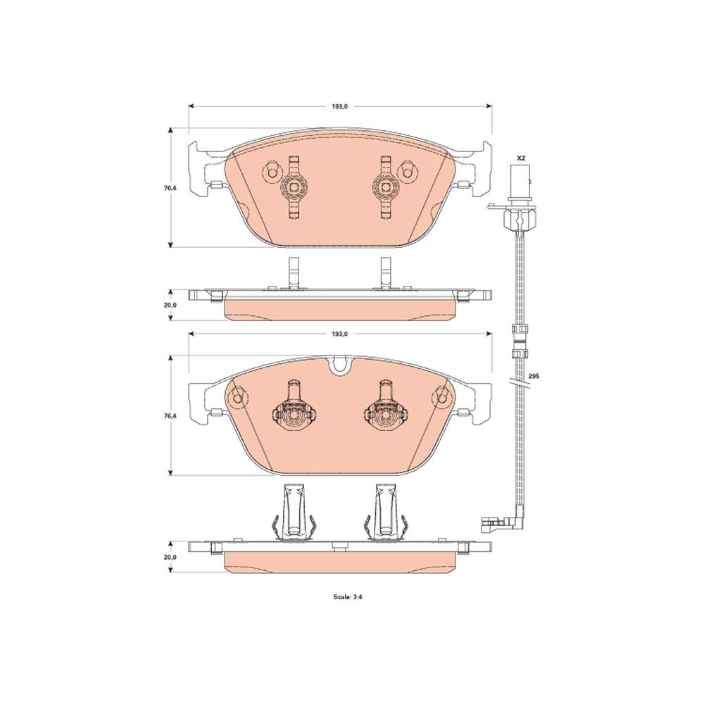 Set placute frana disc TRW GDB1884