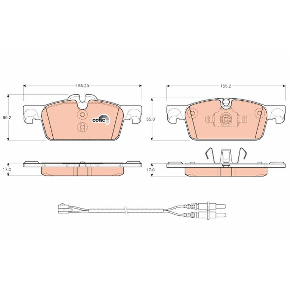 Set placute frana disc TRW GDB1929