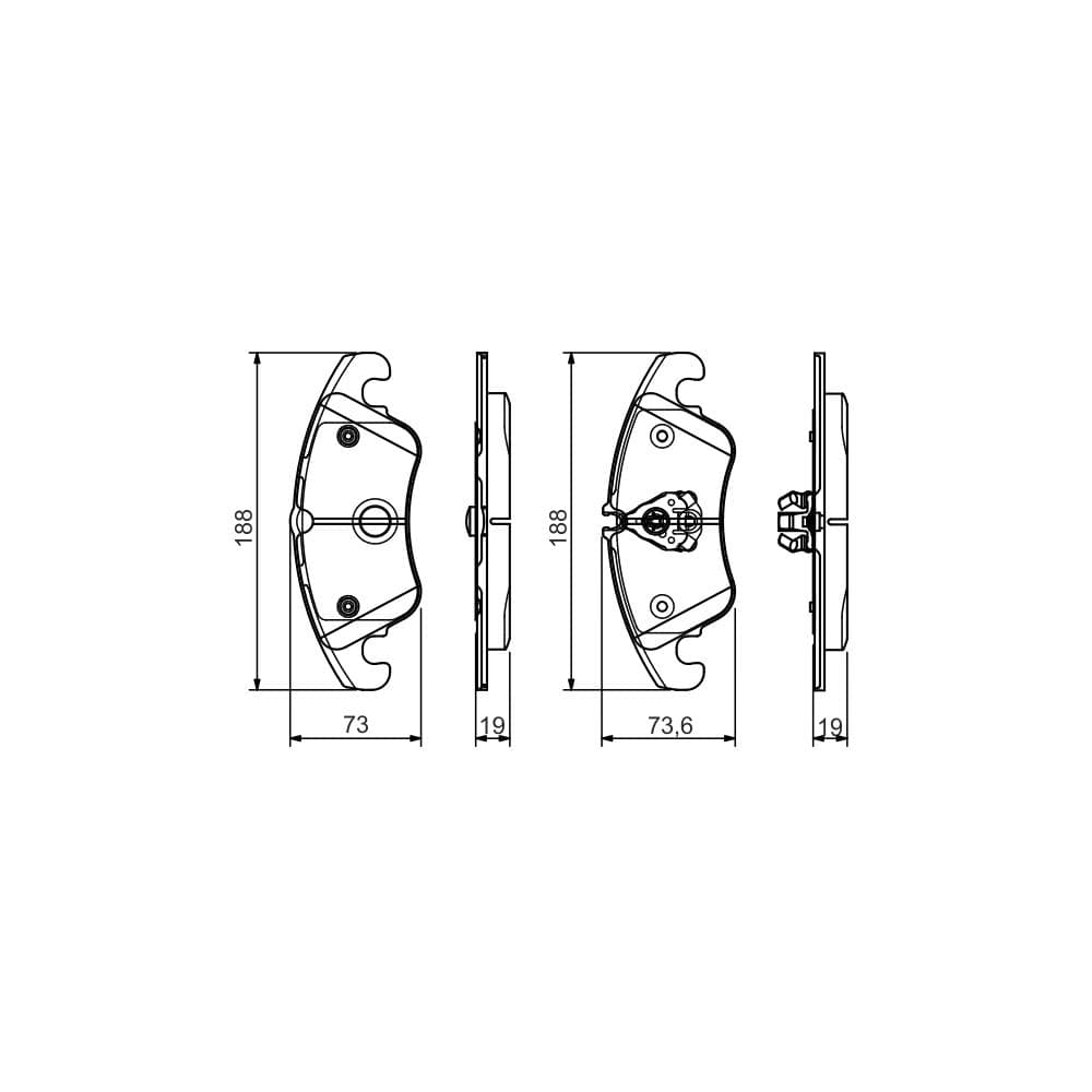 Set placute frana disc BOSCH 0 986 495 110