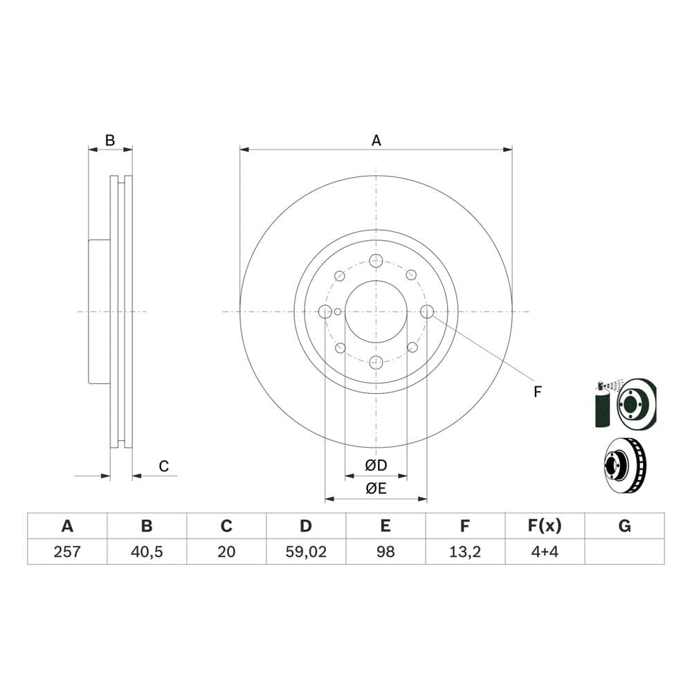 Disc frana BOSCH 0 986 478 515