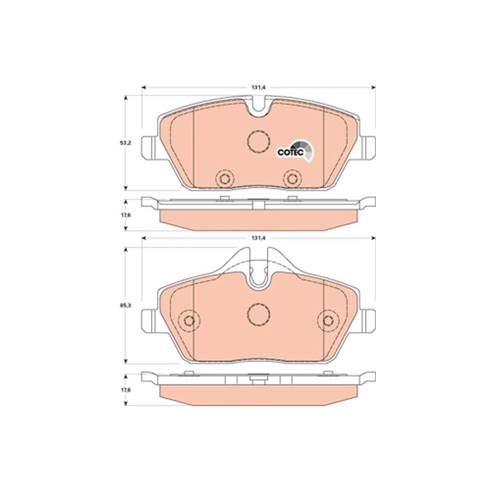 Set placute frana disc TRW GDB1870
