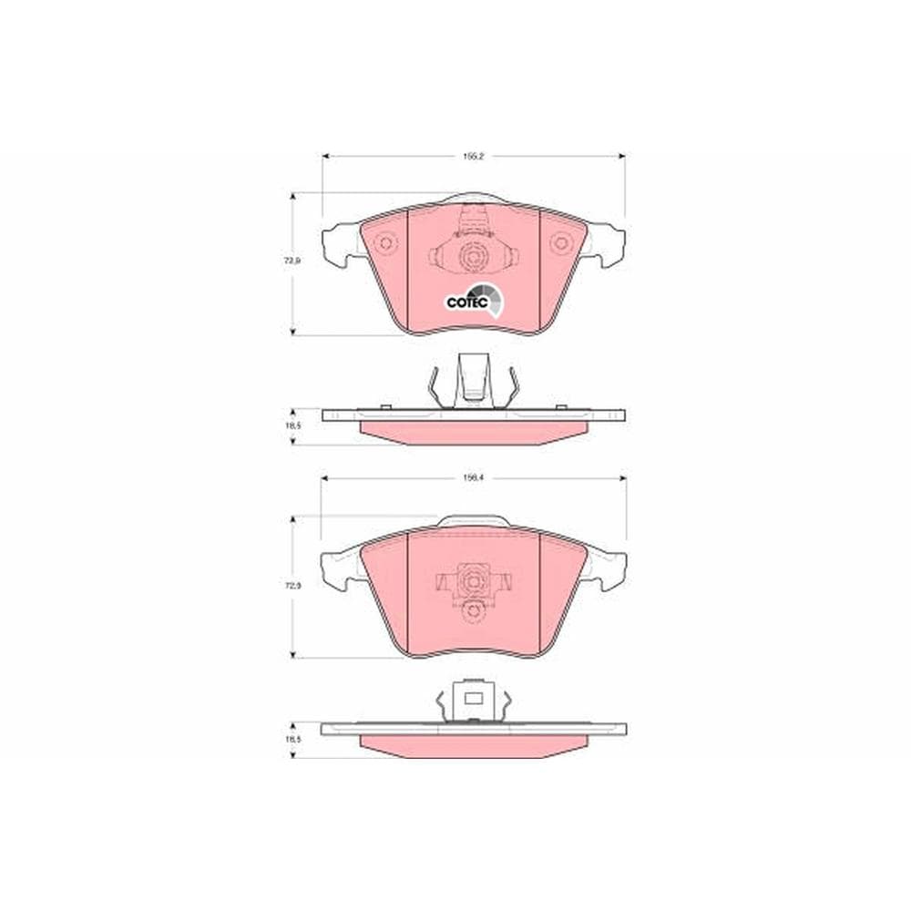 Set placute frana disc TRW GDB1607