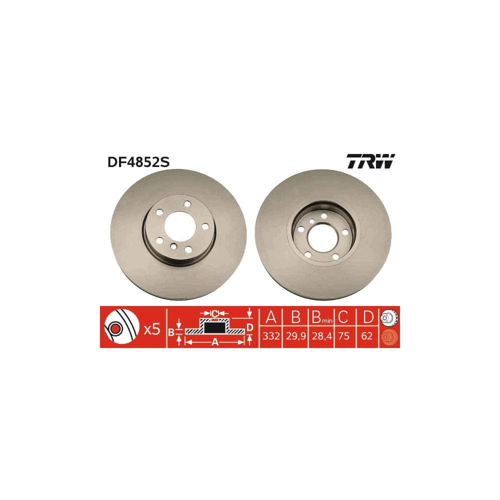 Disc frana TRW DF4852S