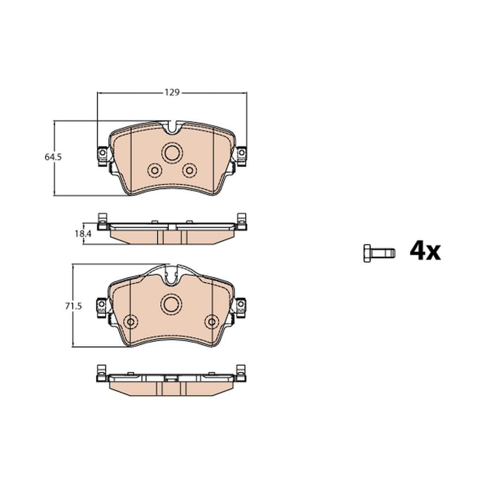 Set placute frana disc TRW GDB2087
