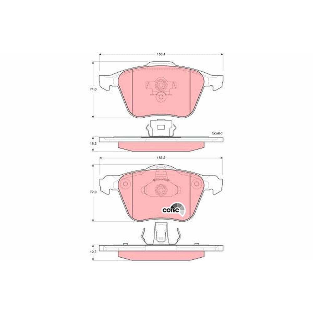 Set placute frana disc TRW GDB1576