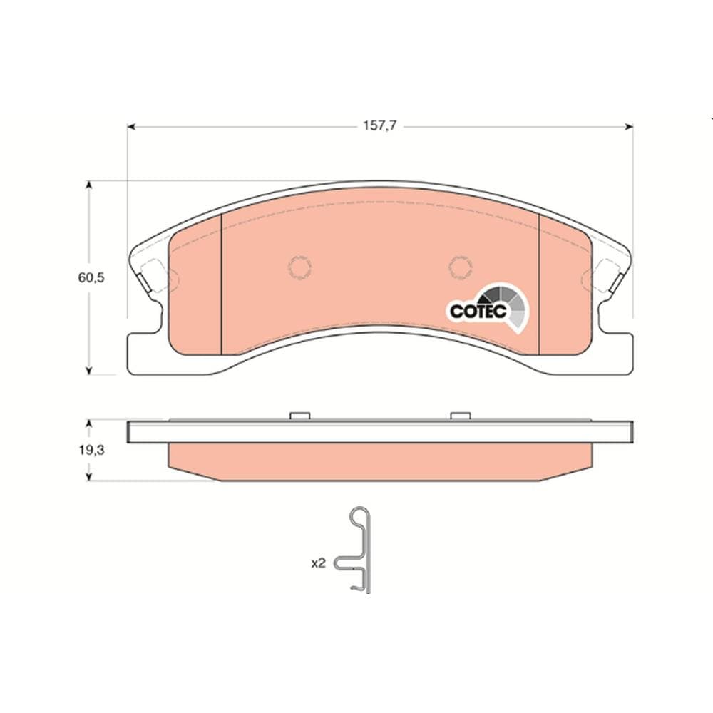Set placute frana disc TRW GDB4133