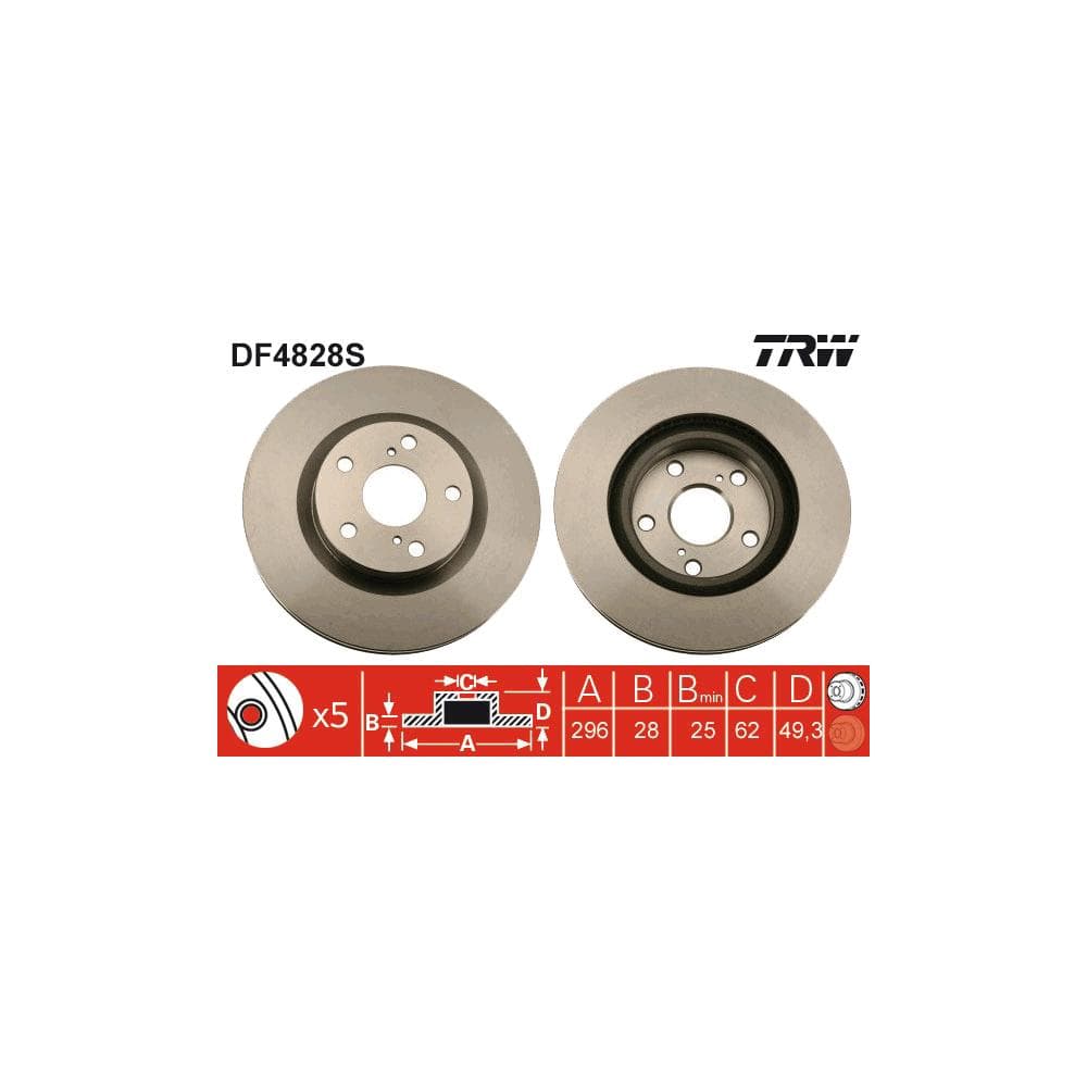 Disc frana TRW DF4828S