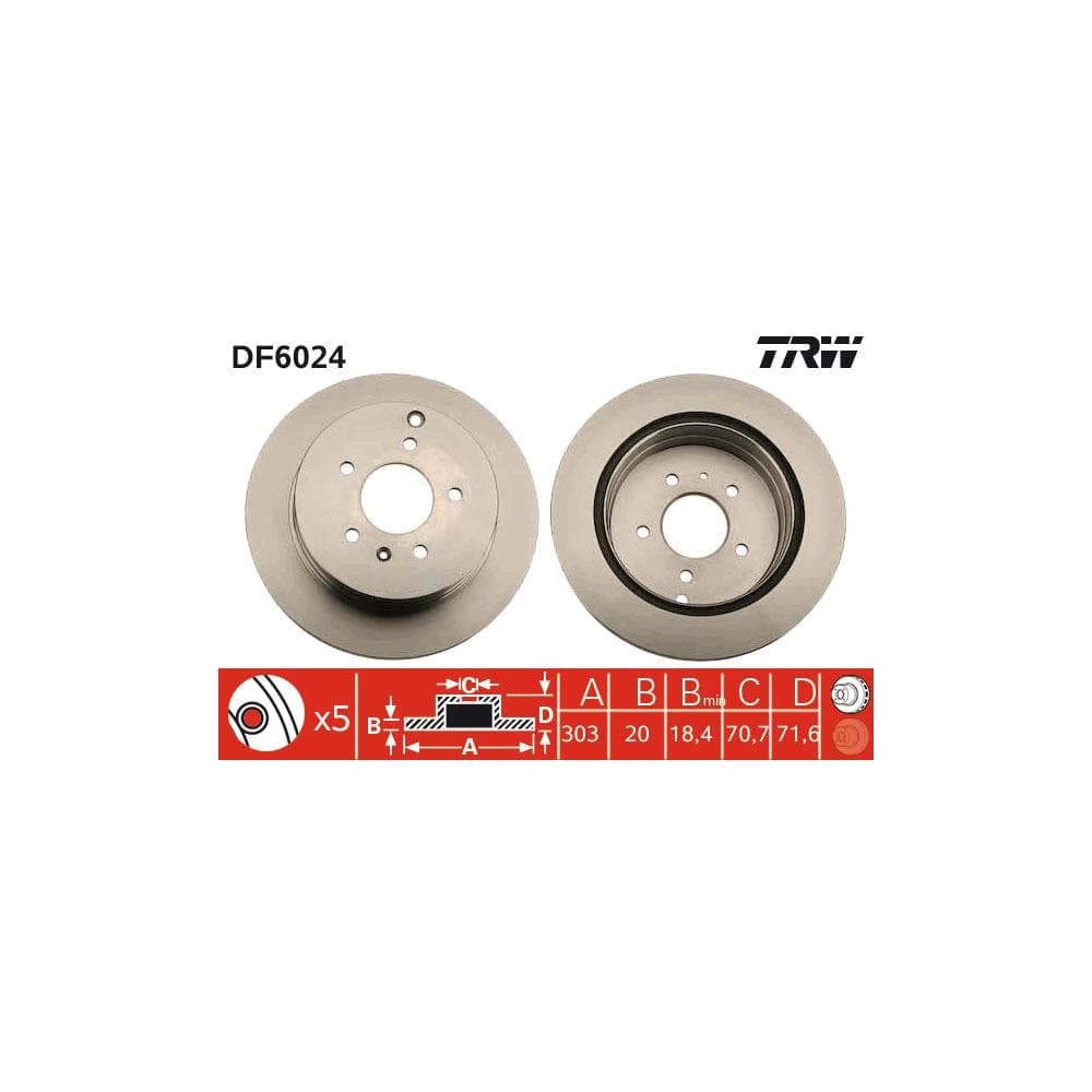 Disc frana TRW DF6024