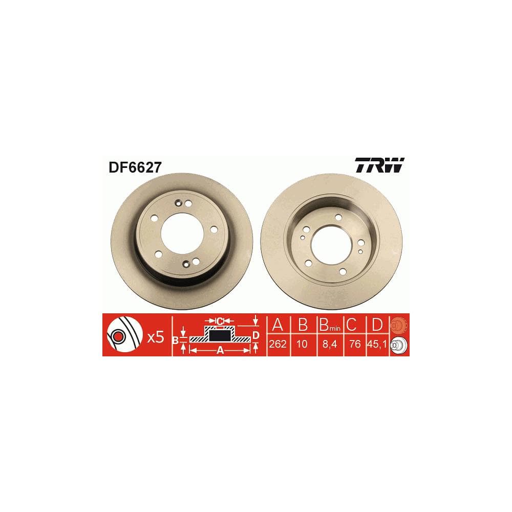 Disc frana TRW DF6627