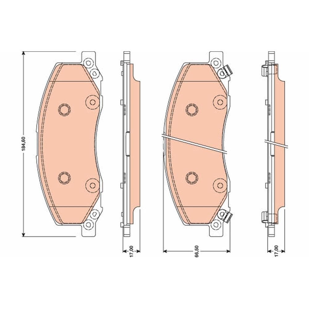 Set placute frana disc TRW GDB1781
