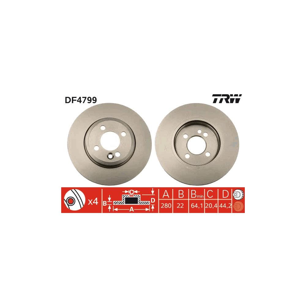 Disc frana TRW DF4799