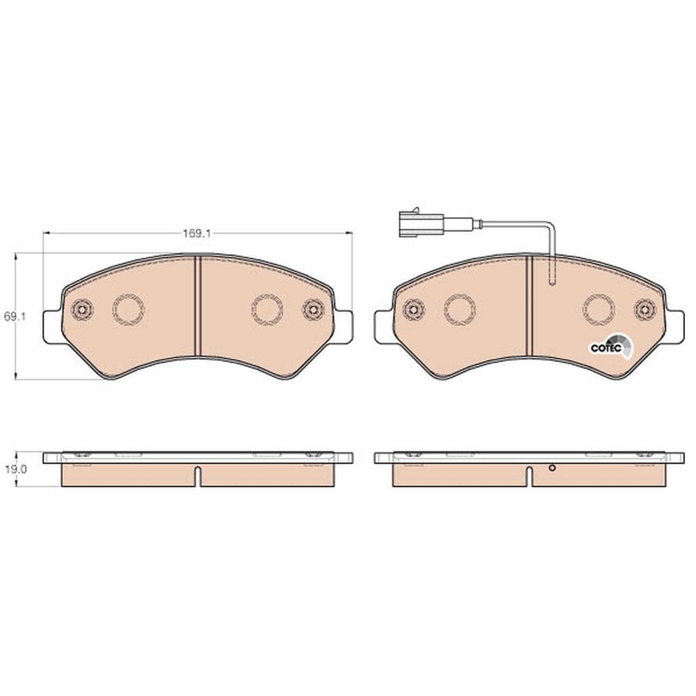Set placute frana disc TRW GDB1982