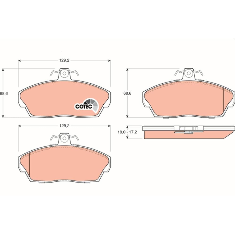 Set placute frana disc TRW GDB1319