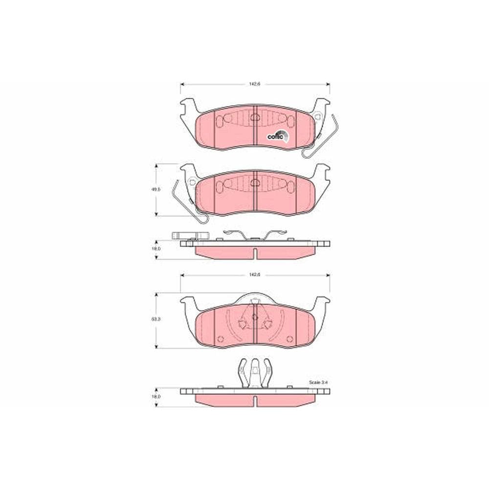Set placute frana disc TRW GDB4137