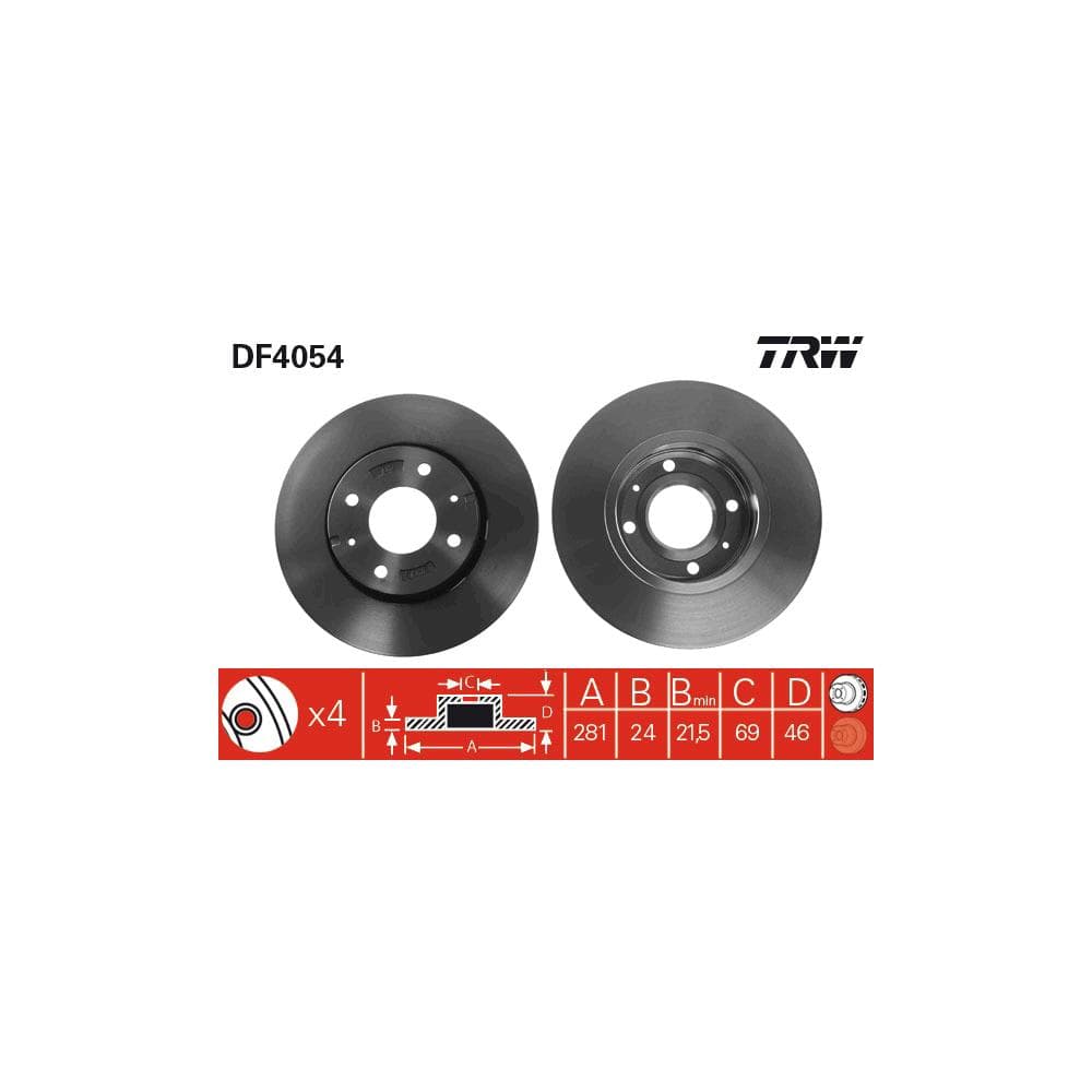 Disc frana TRW DF4054