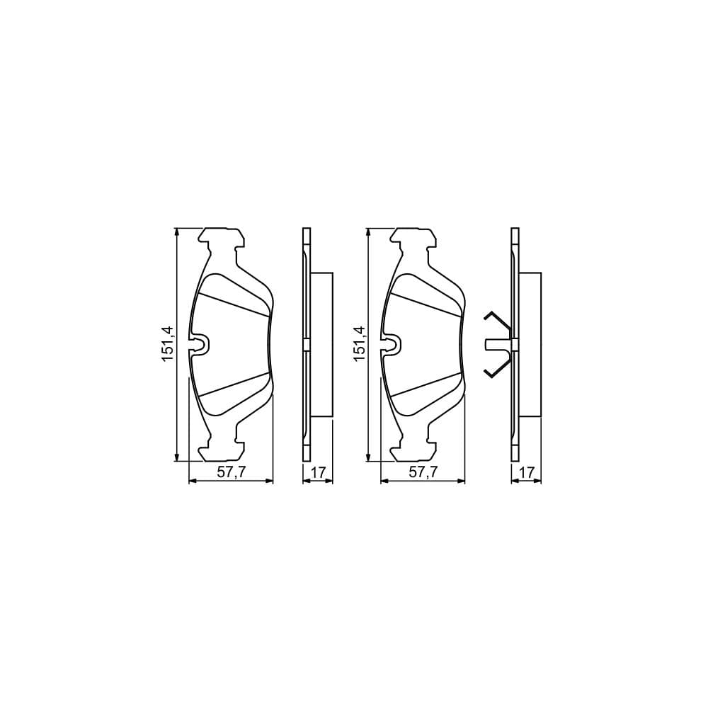 Set placute frana disc BOSCH 0 986 495 229