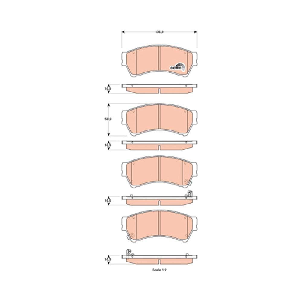 Set placute frana disc TRW GDB3501