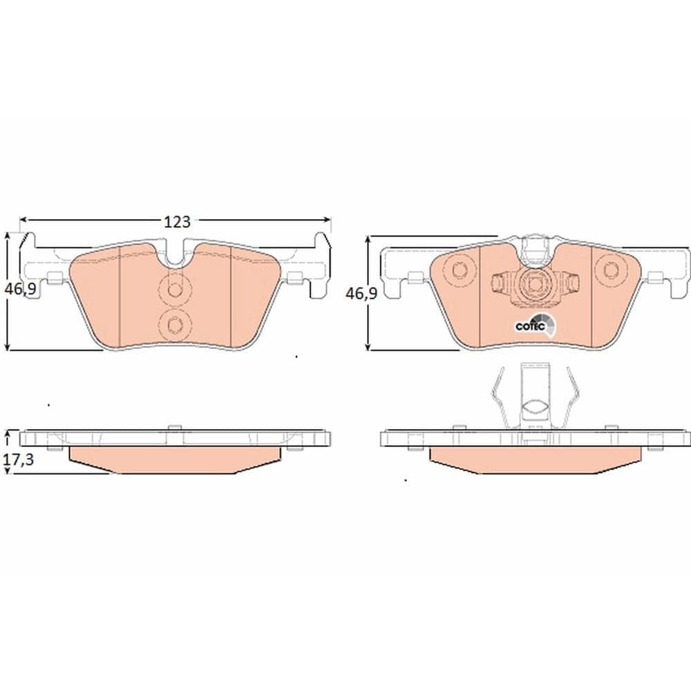 Set placute frana disc TRW GDB1919