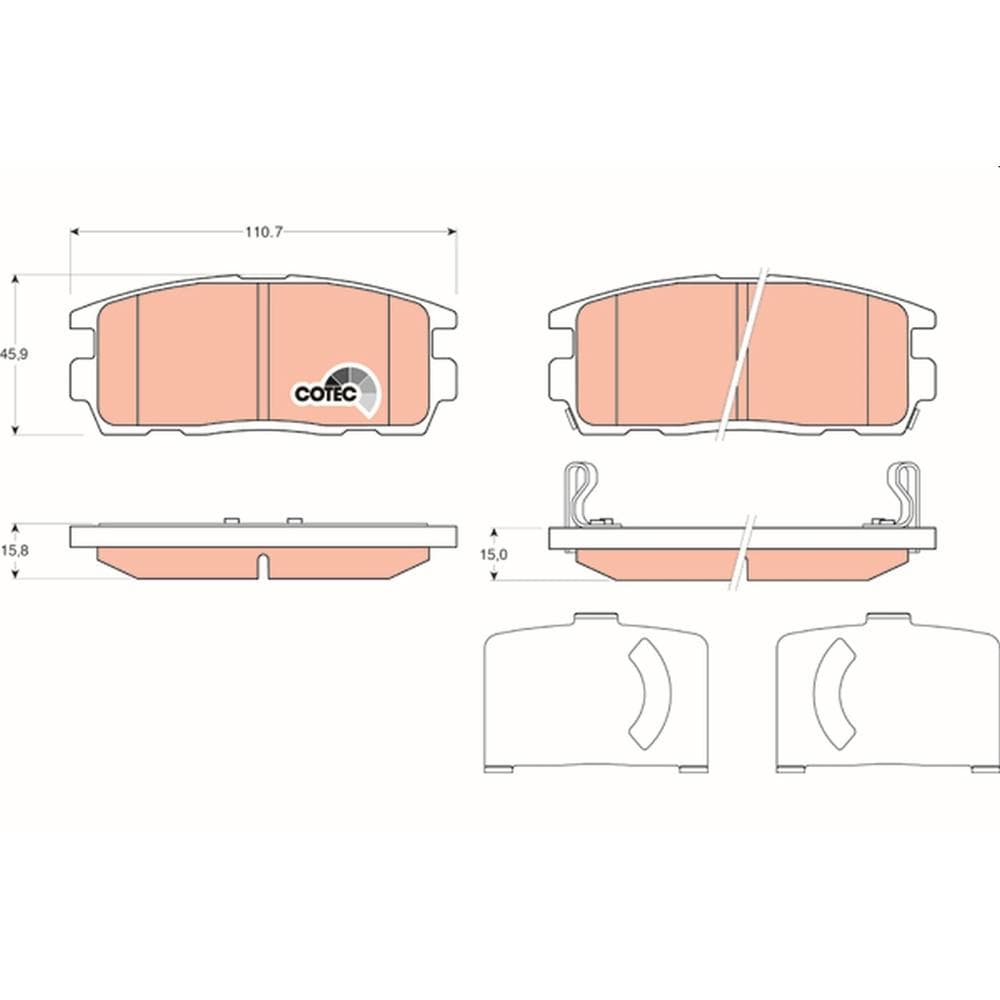 Set placute frana disc TRW GDB1716