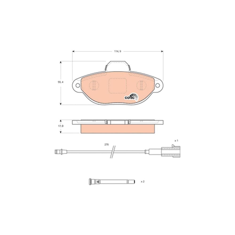 Set placute frana disc TRW GDB1745
