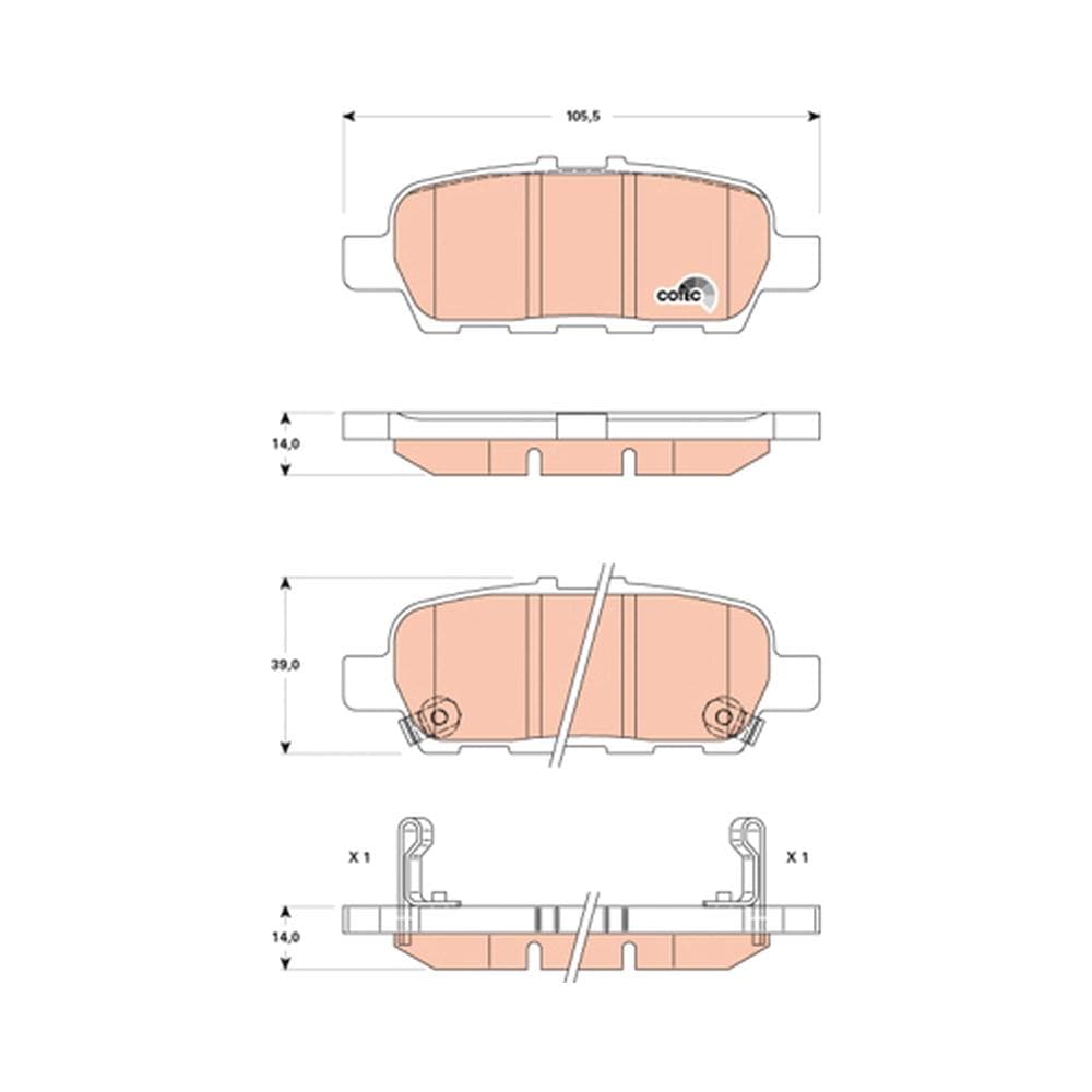 Set placute frana disc TRW GDB3508
