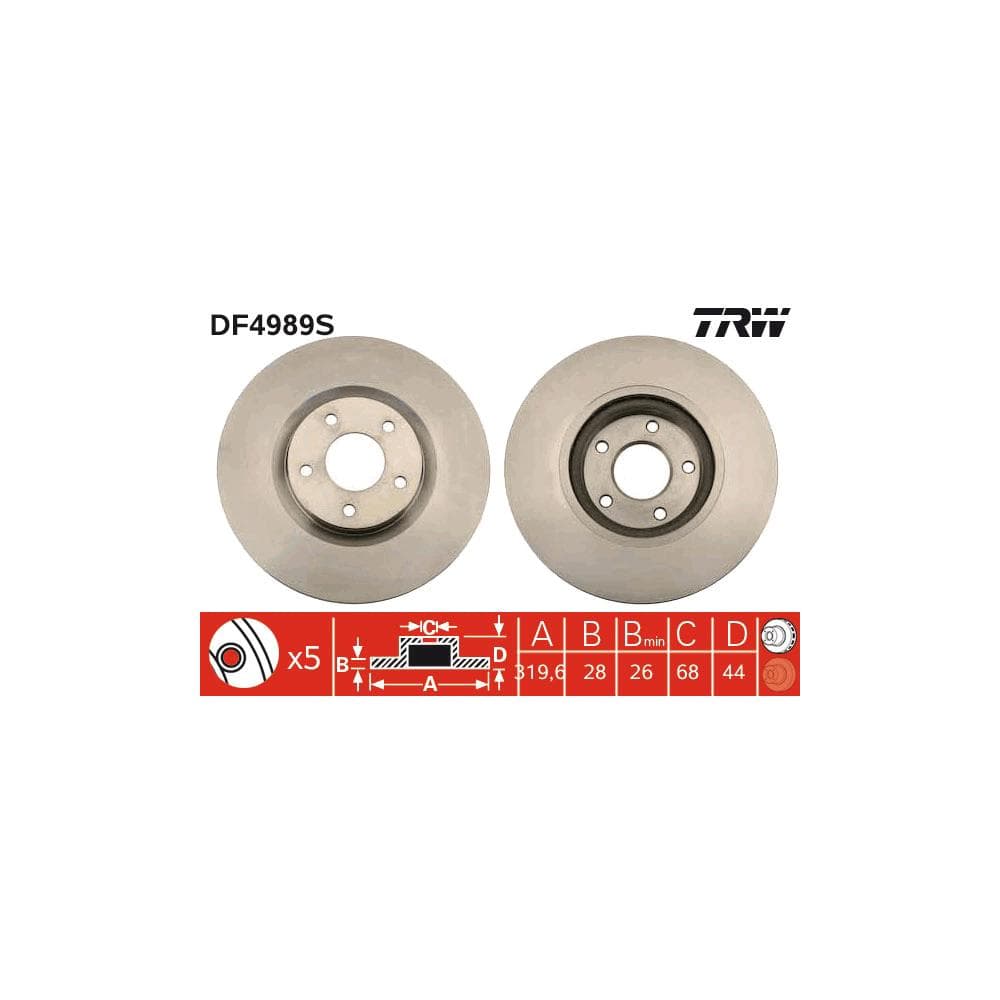 Disc frana TRW DF4989S