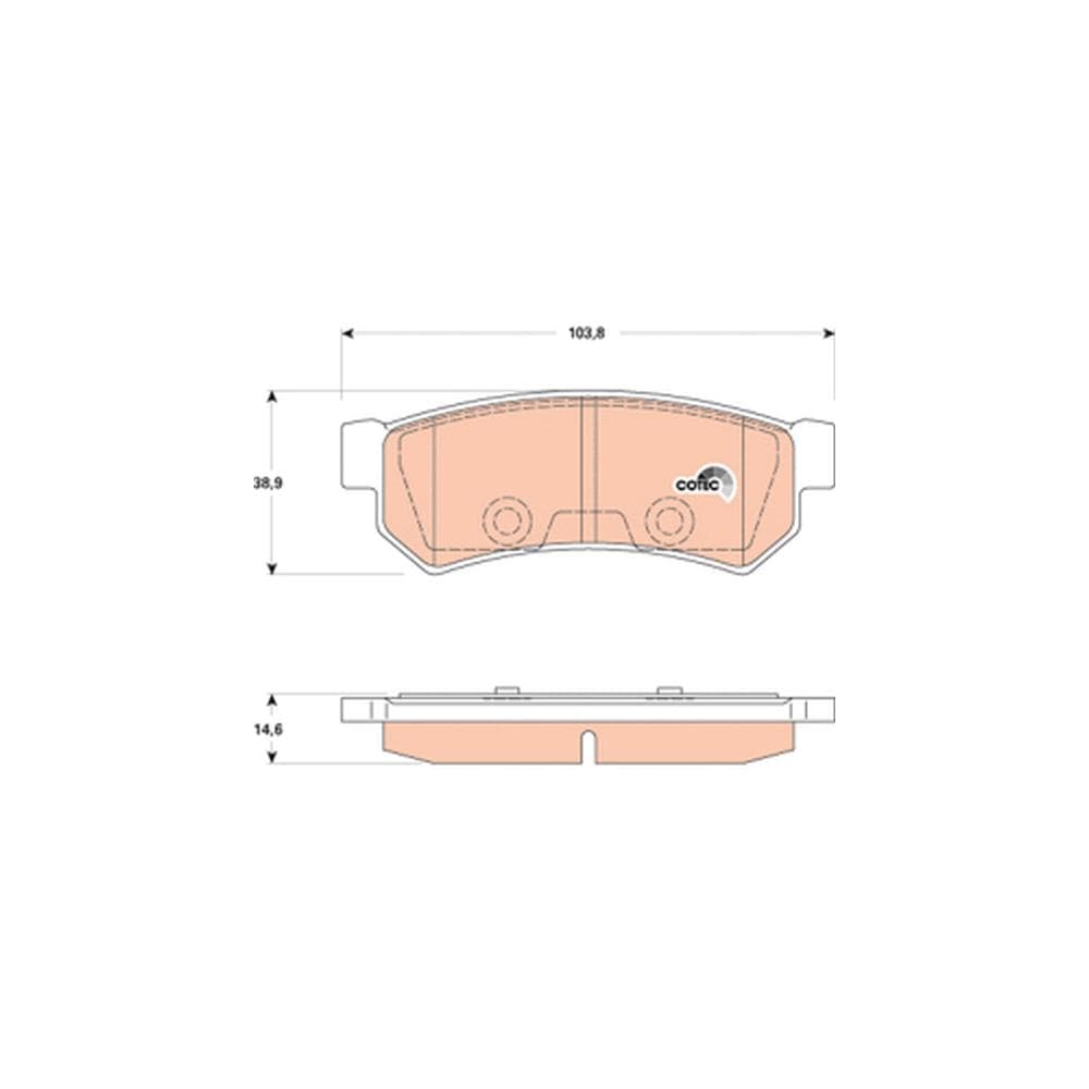 Set placute frana disc TRW GDB4178
