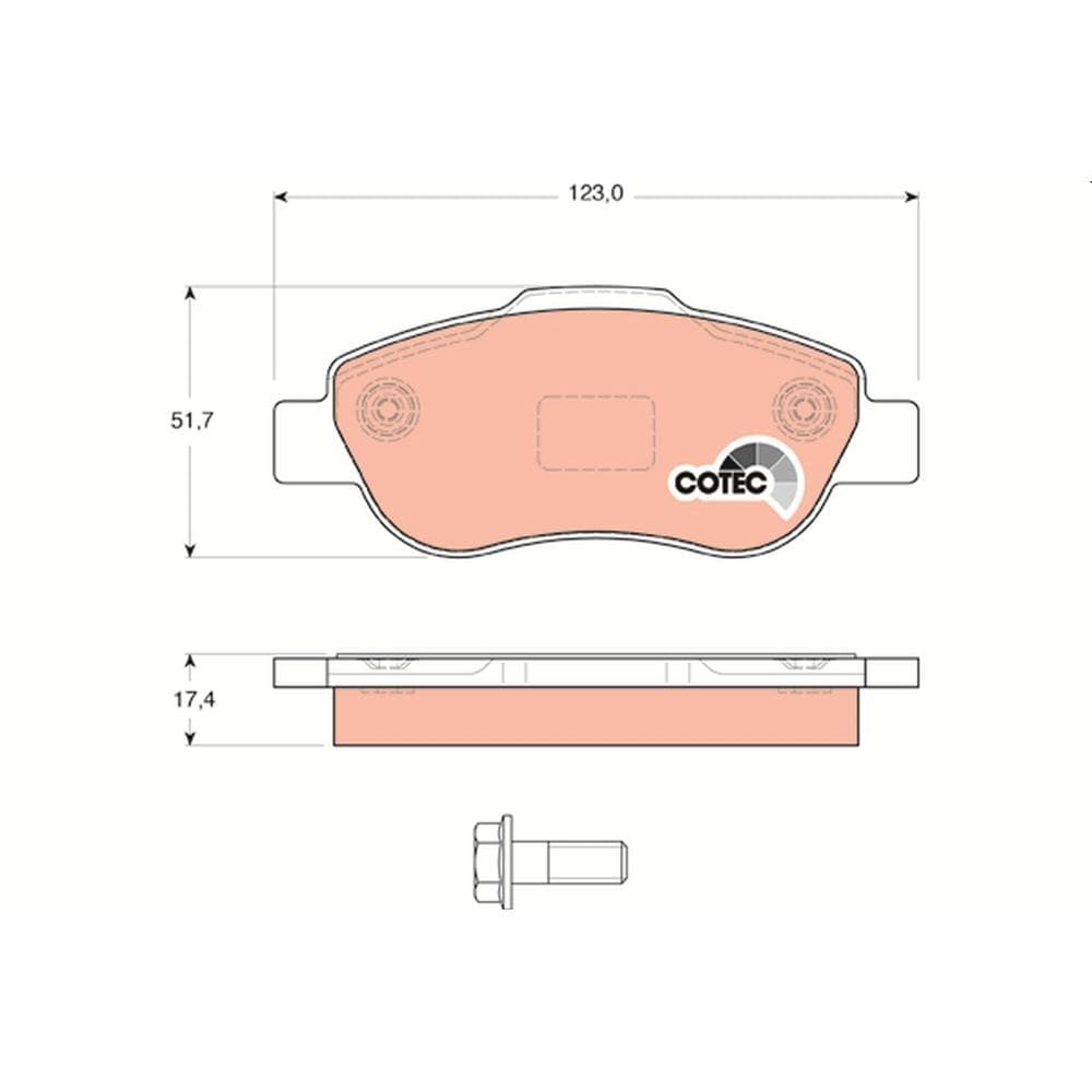 Set placute frana disc TRW GDB1589