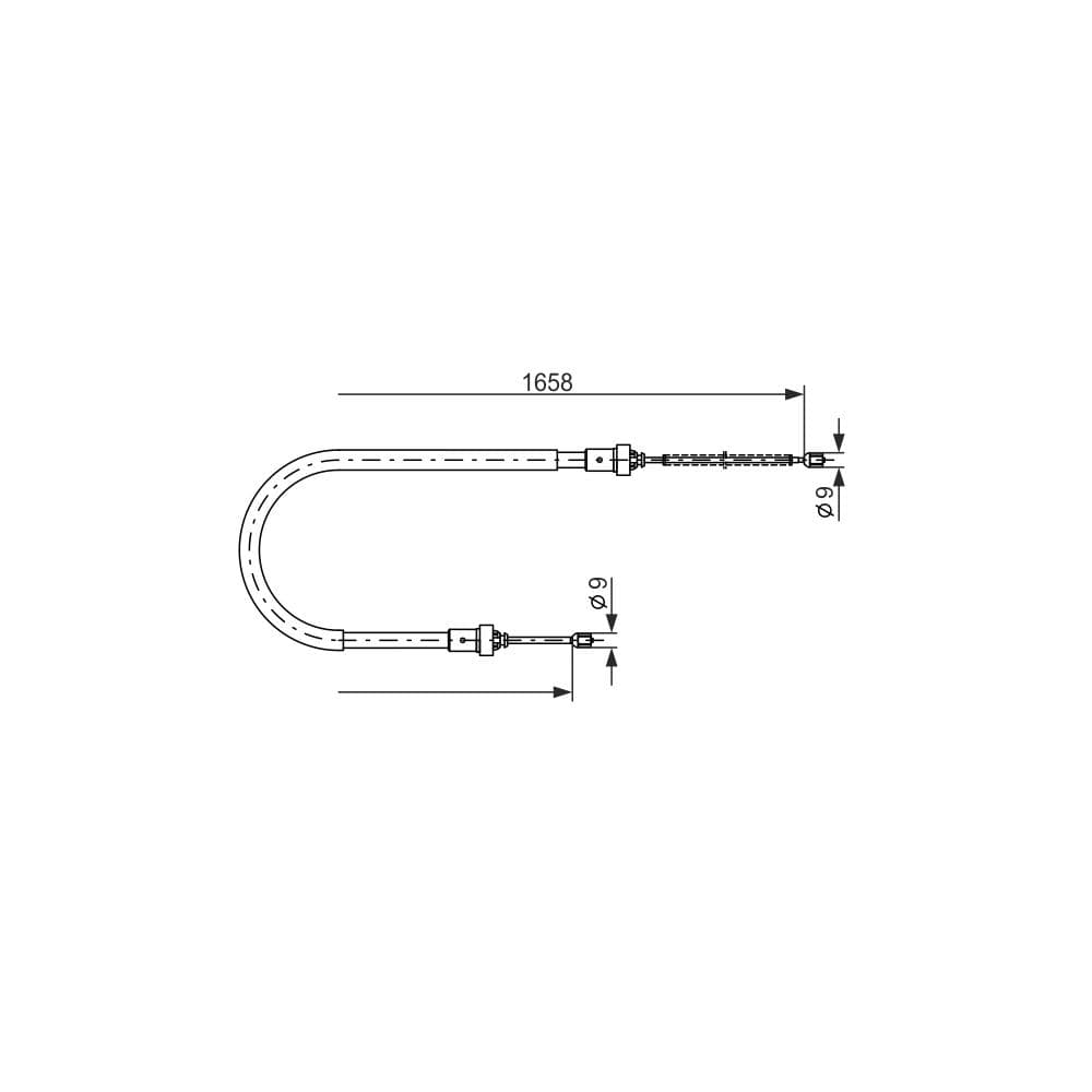 Cablu, frana de parcare BOSCH 1 987 482 234