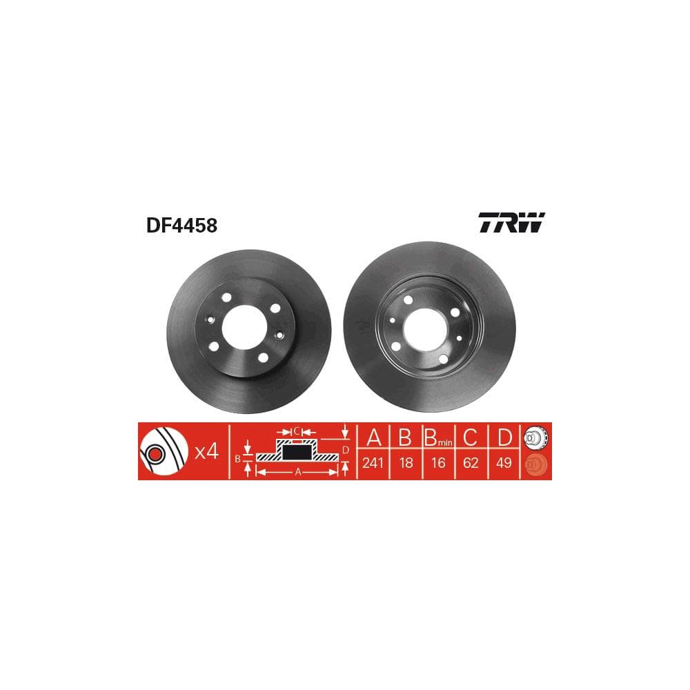 Disc frana TRW DF4458