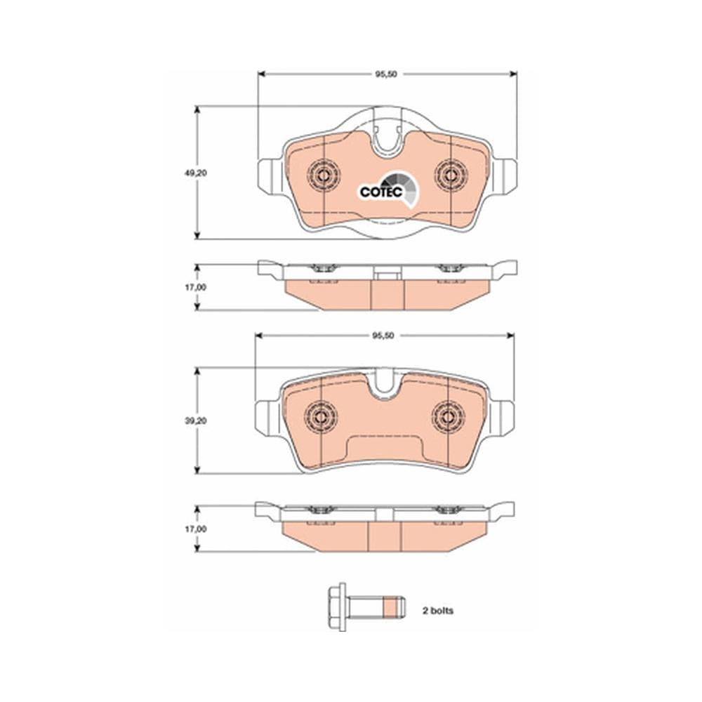 Set placute frana disc TRW GDB1766