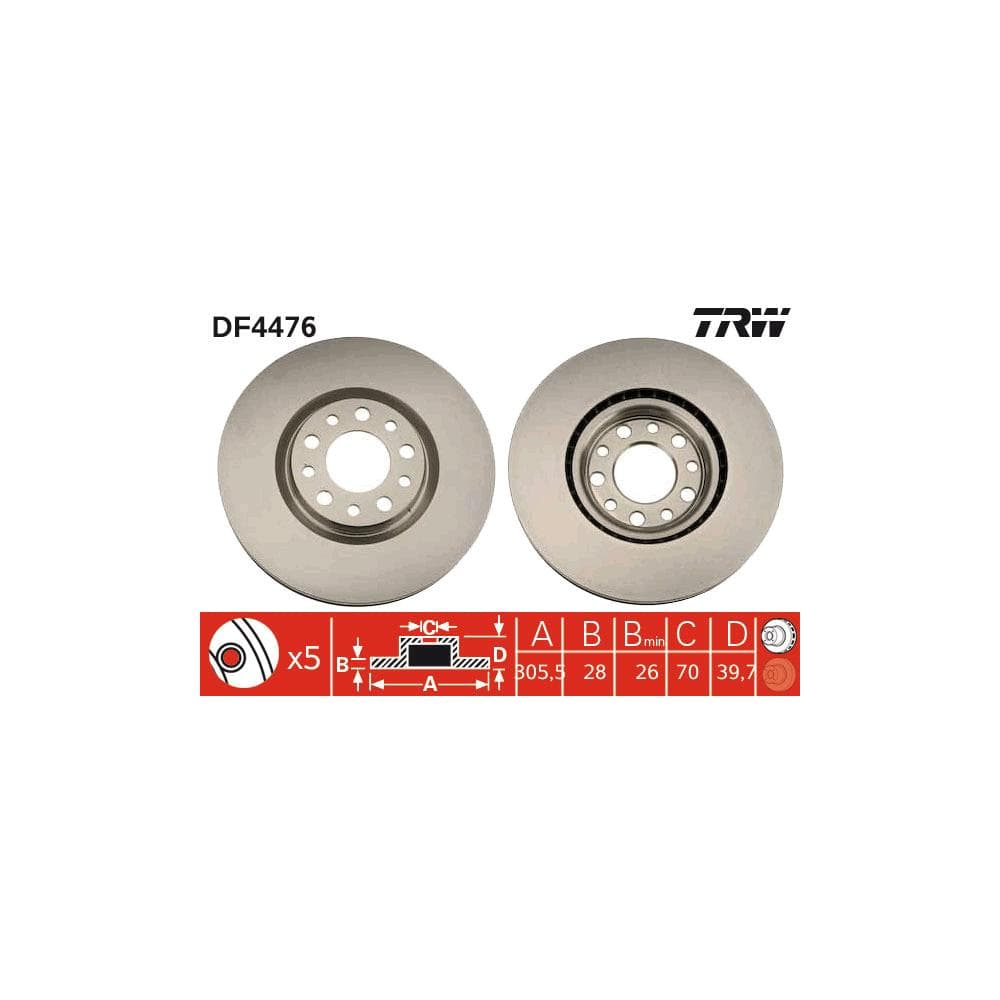 Disc frana TRW DF4476