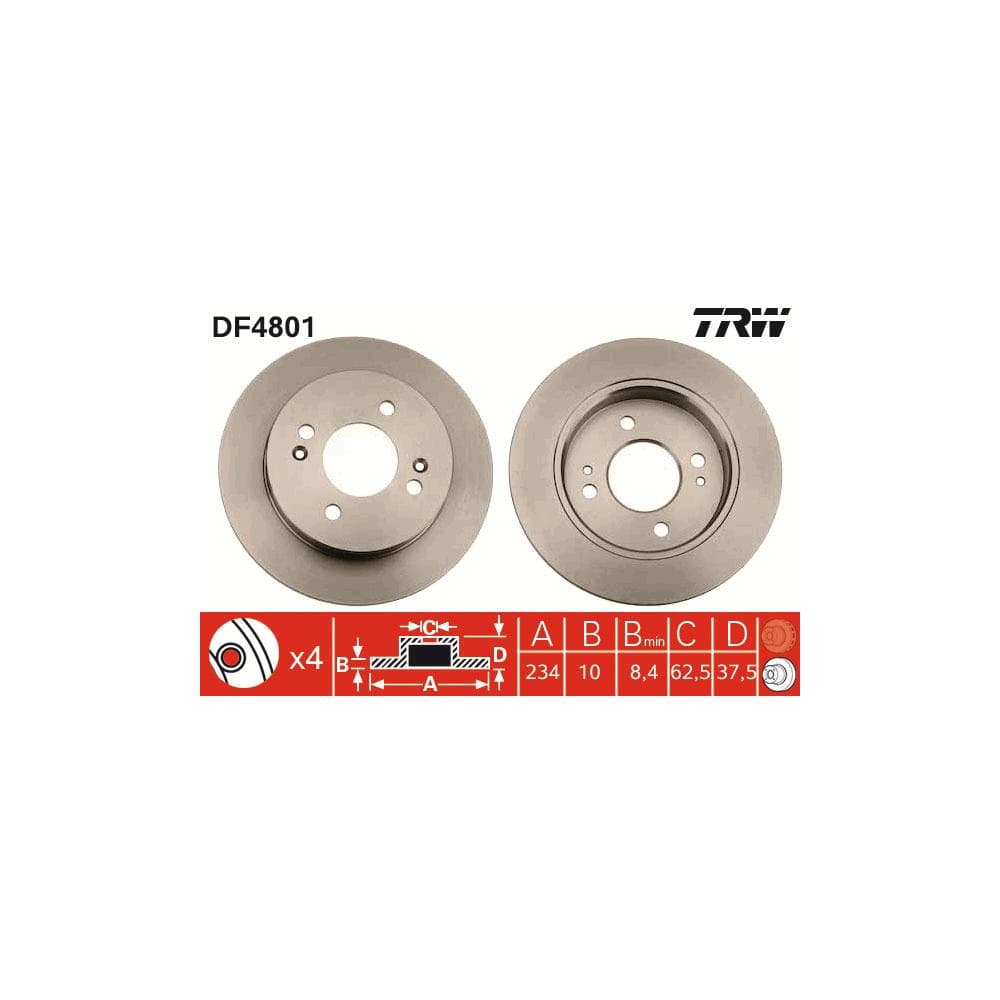 Disc frana TRW DF4801