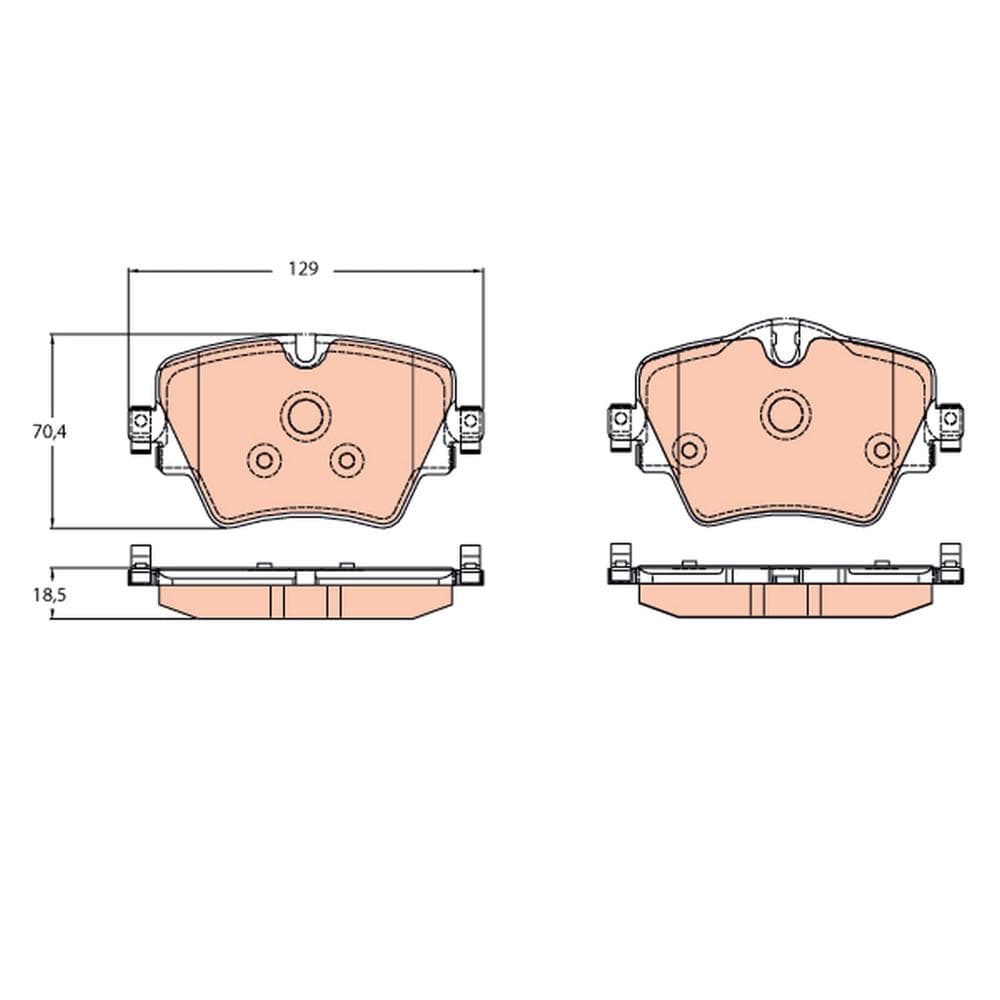 Set placute frana disc TRW GDB2098