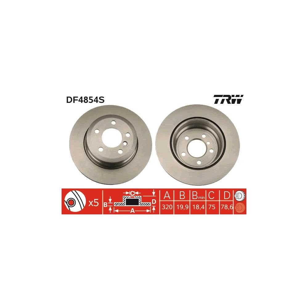Disc frana TRW DF4854S