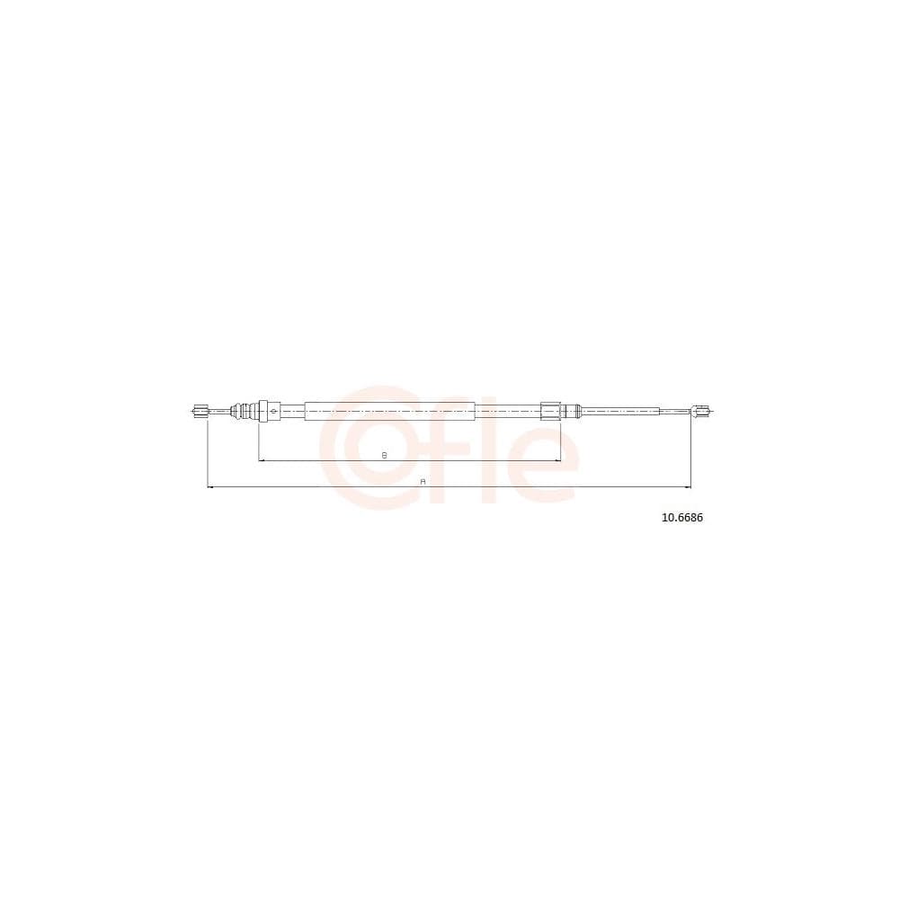 Cablu, frana de parcare COFLE 10.6686
