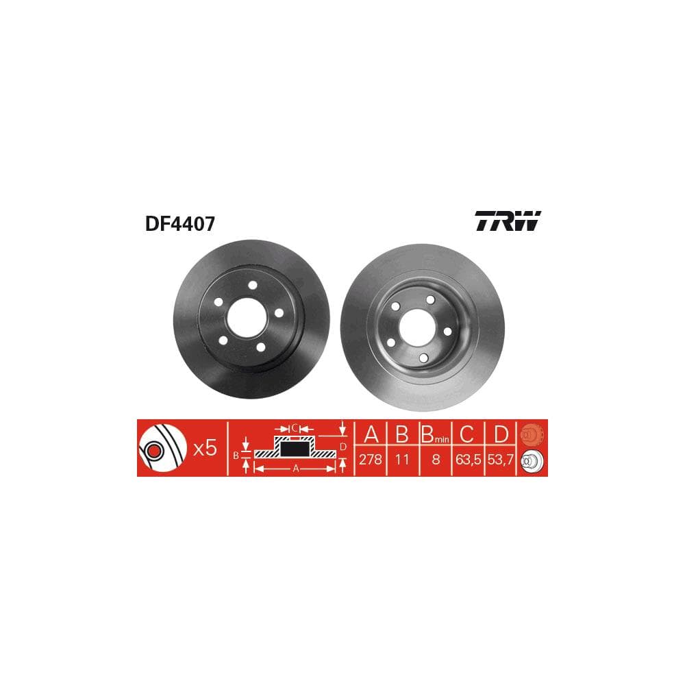 Disc frana TRW DF4407