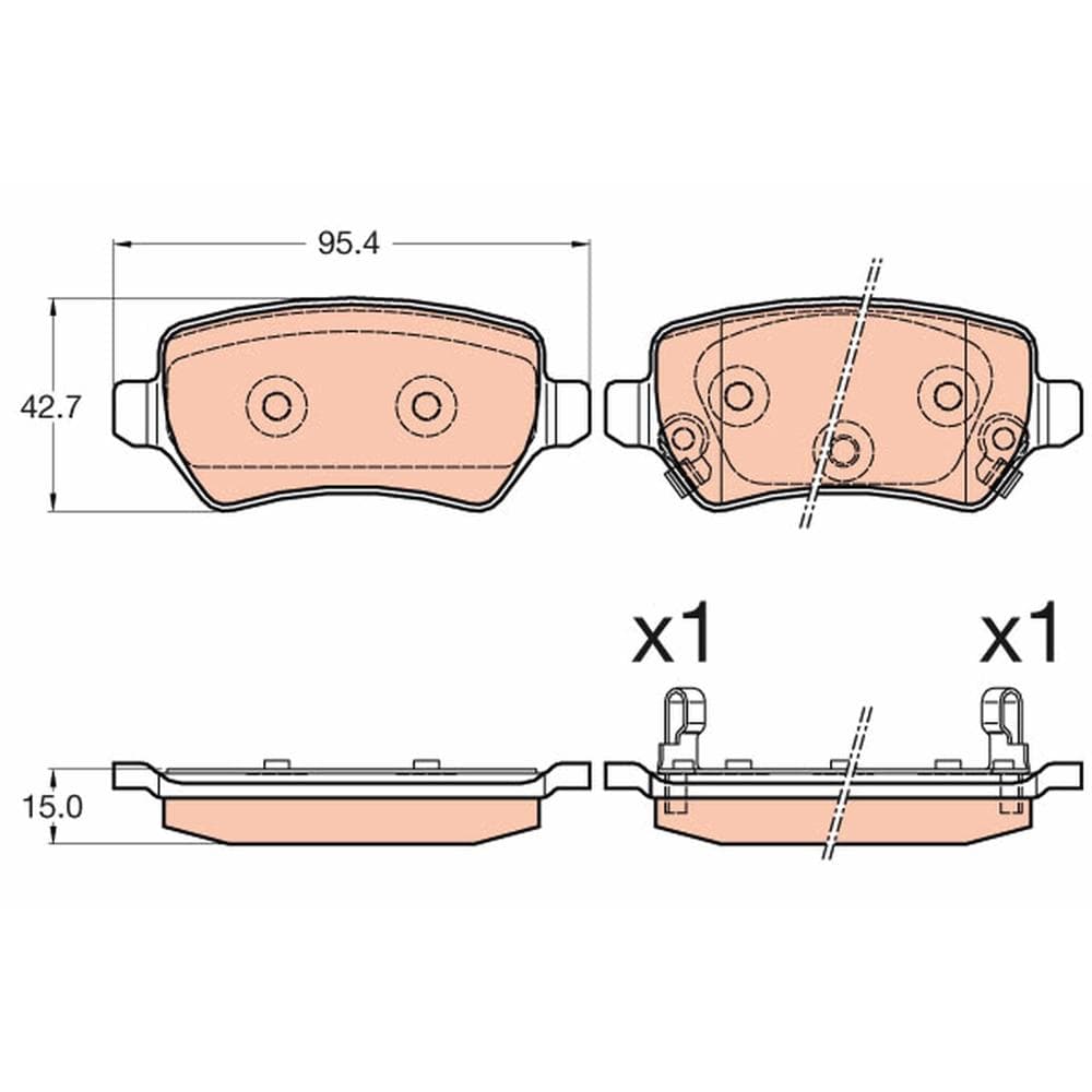 Set placute frana disc TRW GDB3585