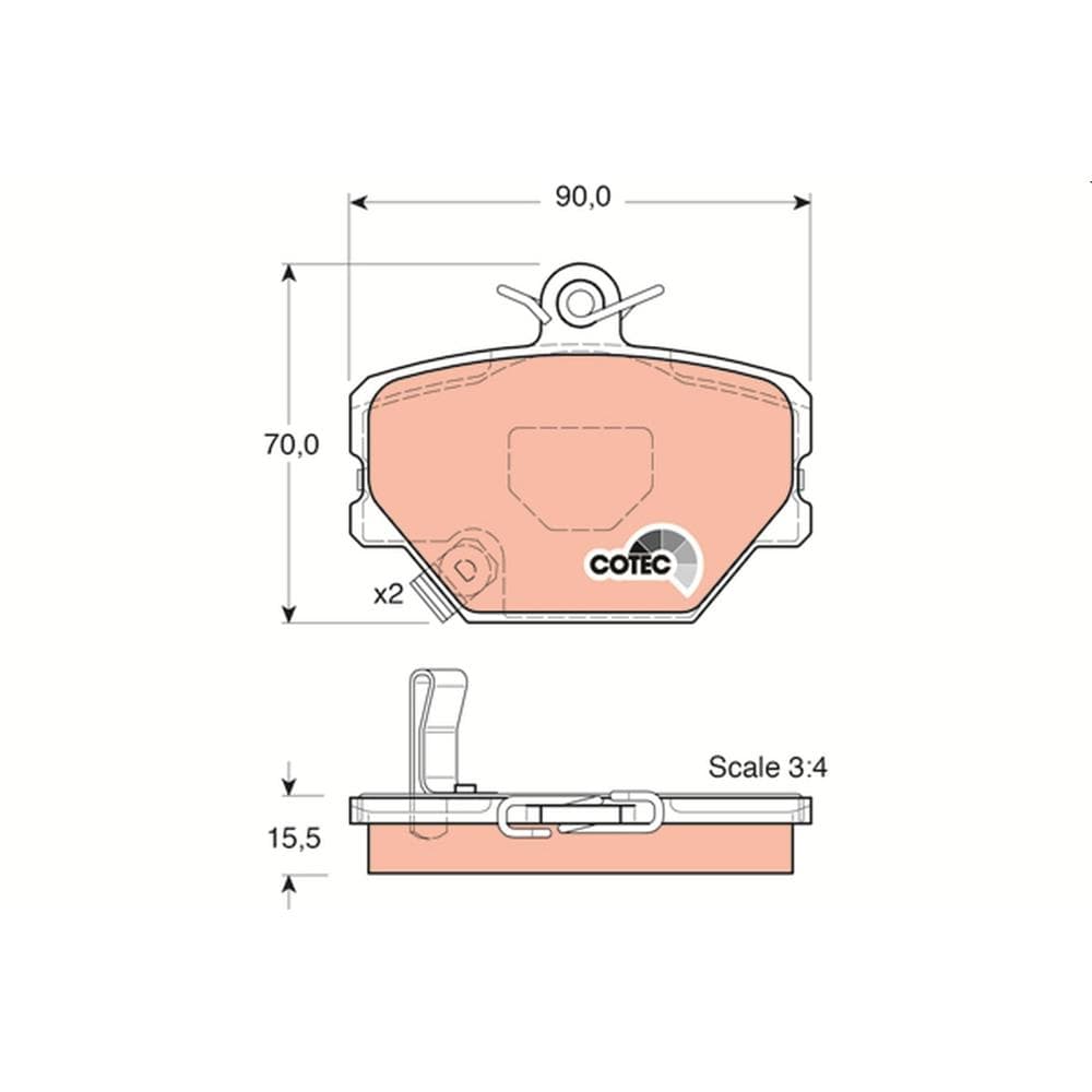 Set placute frana disc TRW GDB1365