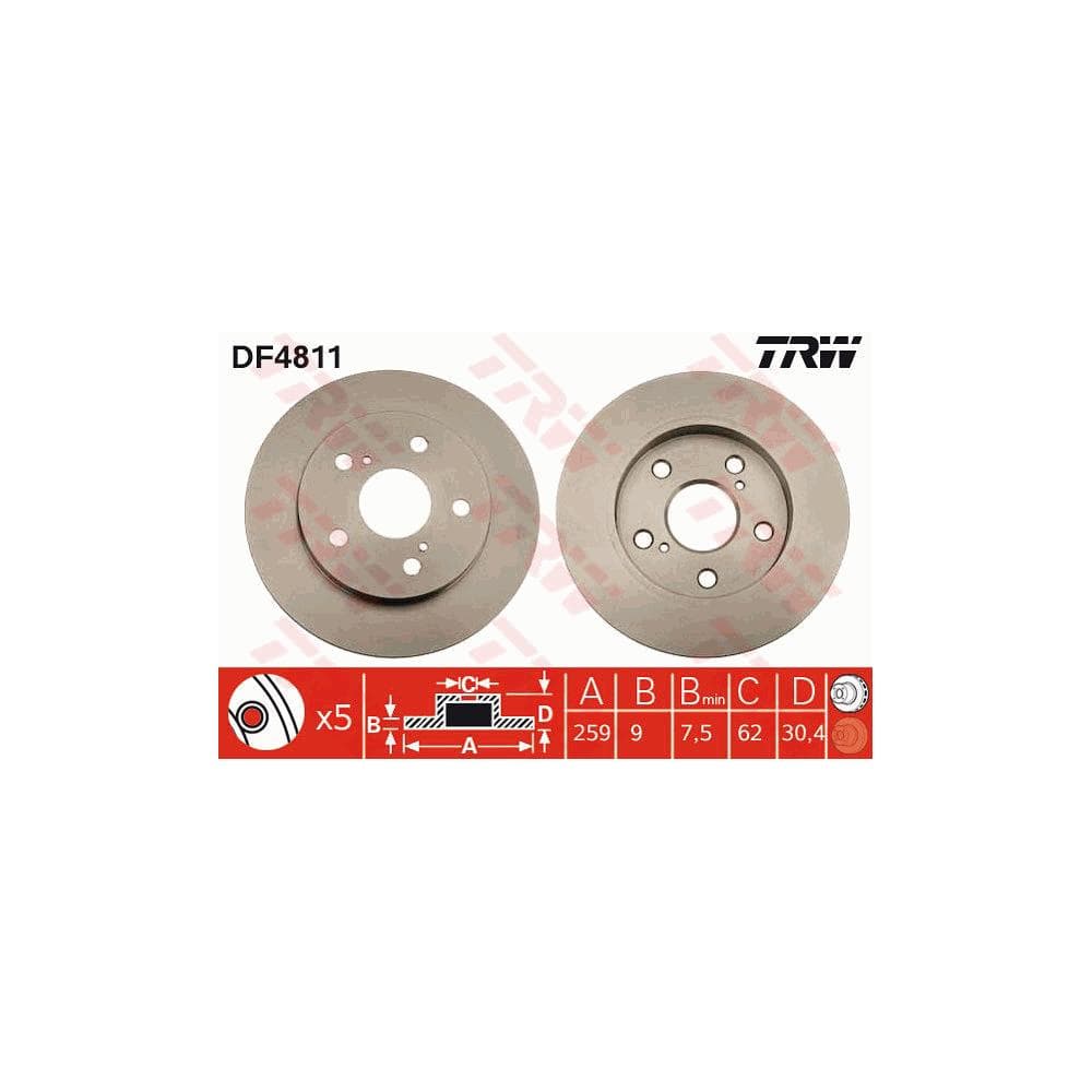 Disc frana TRW DF4811