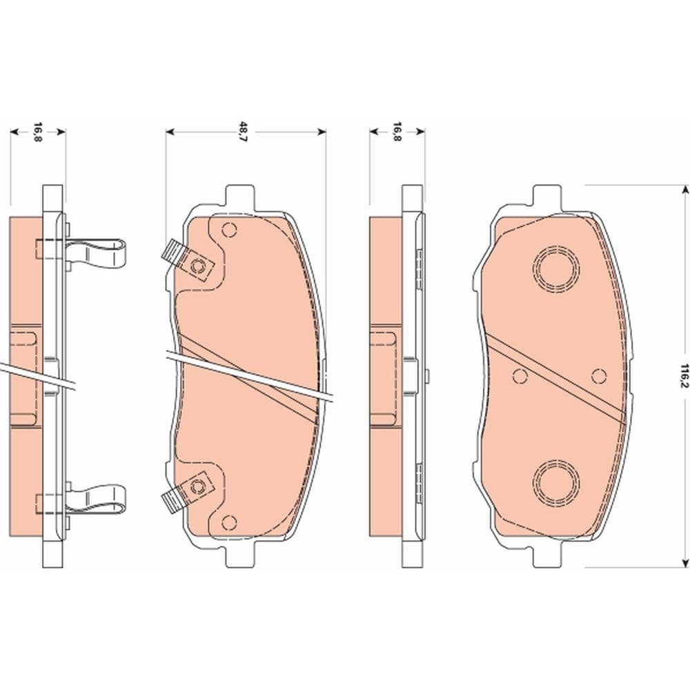 Set placute frana disc TRW GDB3510