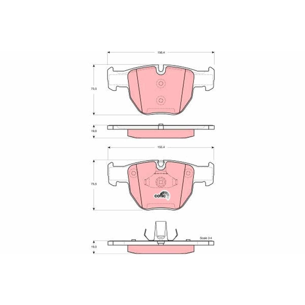 Set placute frana disc TRW GDB1526