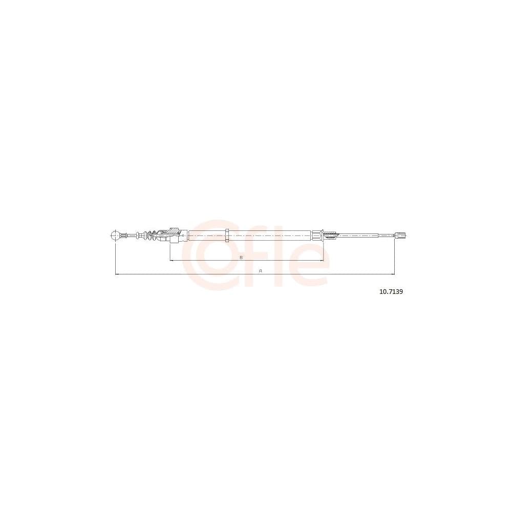 Cablu, frana de parcare COFLE 10.7139