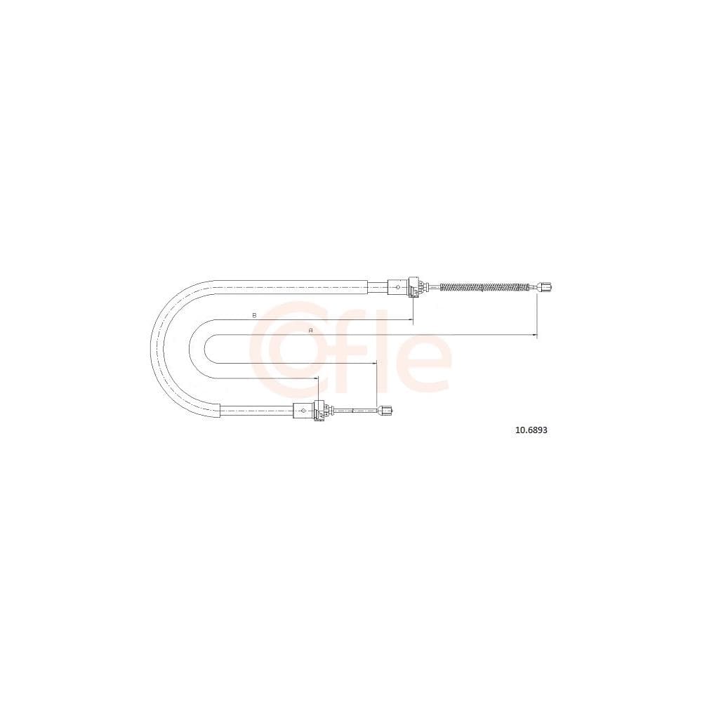 Cablu, frana de parcare COFLE 10.6893