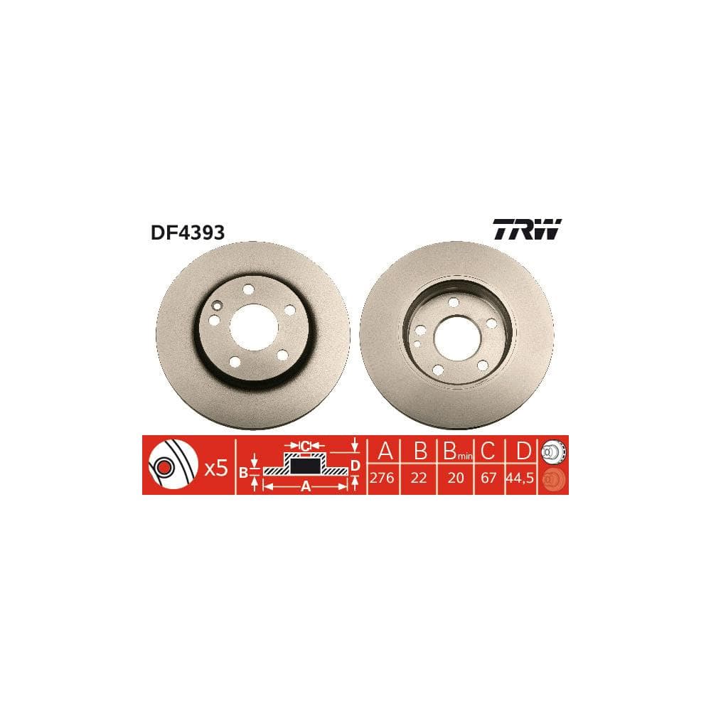 Disc frana TRW DF4393