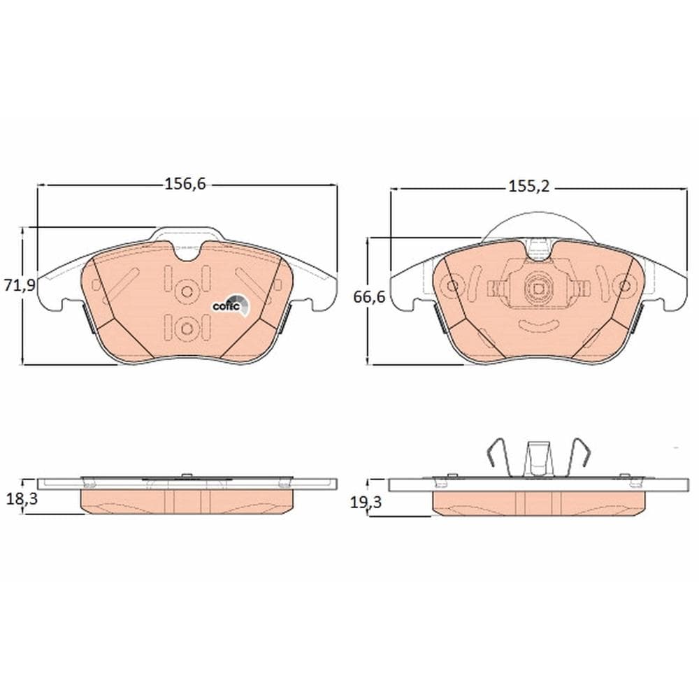 Set placute frana disc TRW GDB1925