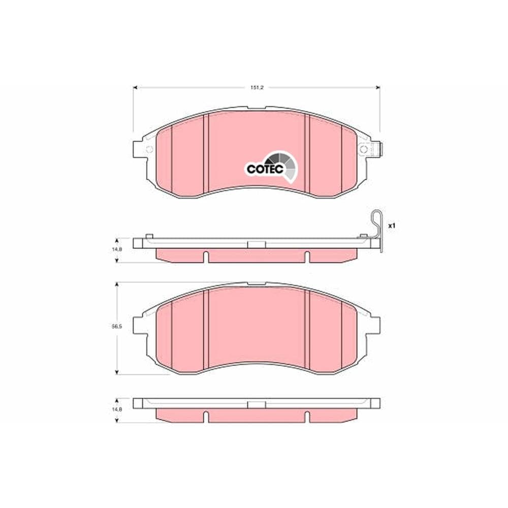 Set placute frana disc TRW GDB3380