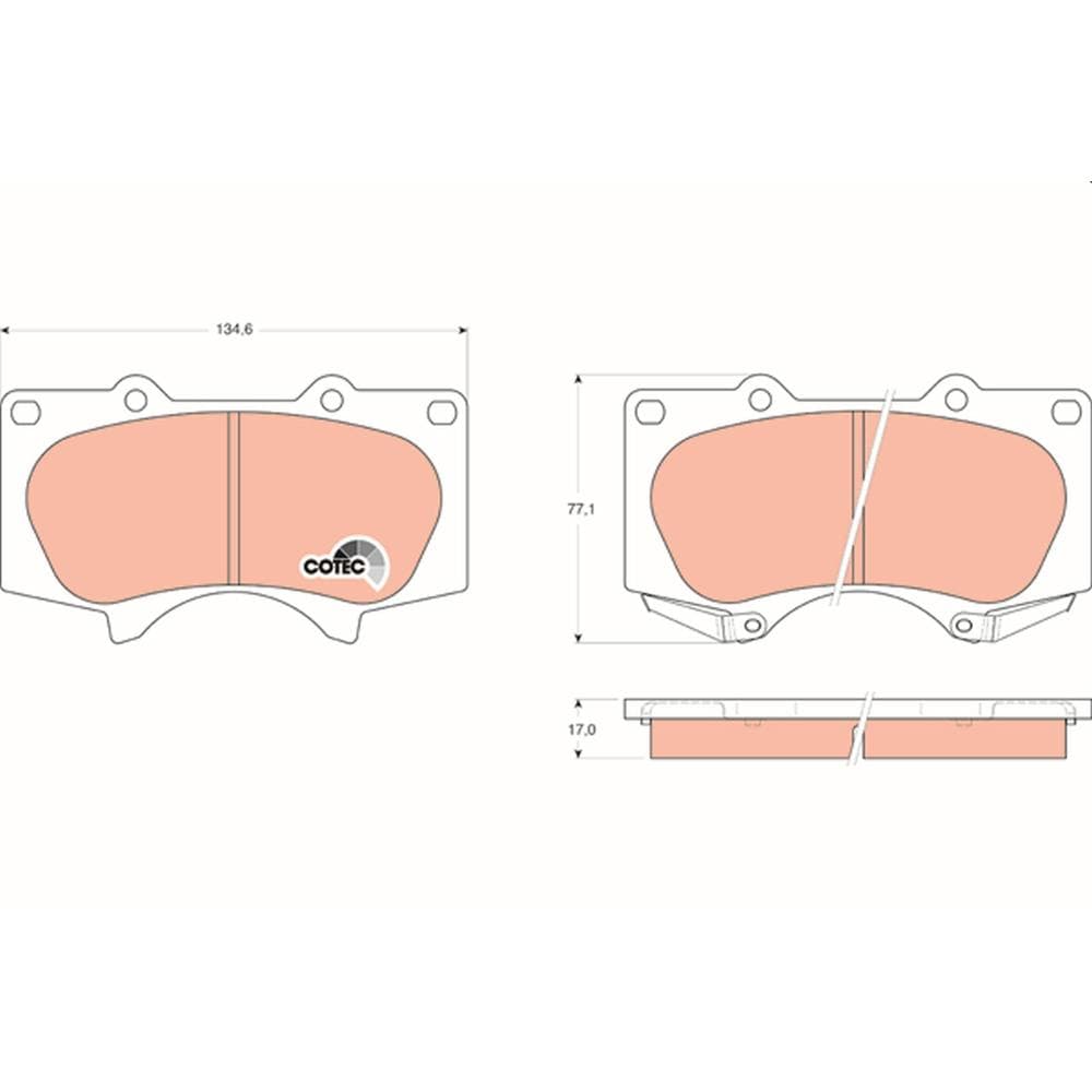 Set placute frana disc TRW GDB3364