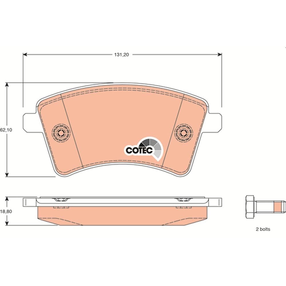 Set placute frana disc TRW GDB1785