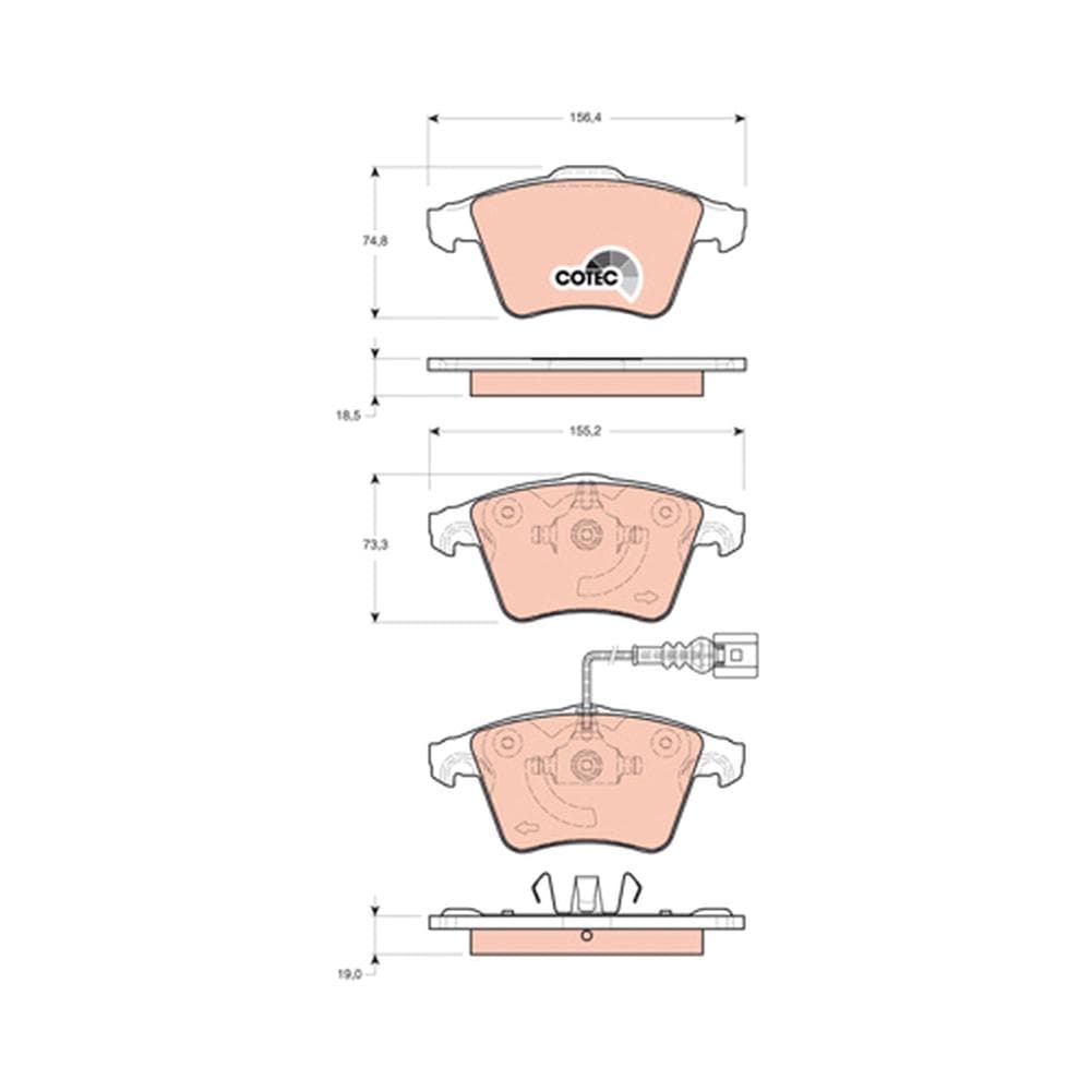 Set placute frana disc TRW GDB1721